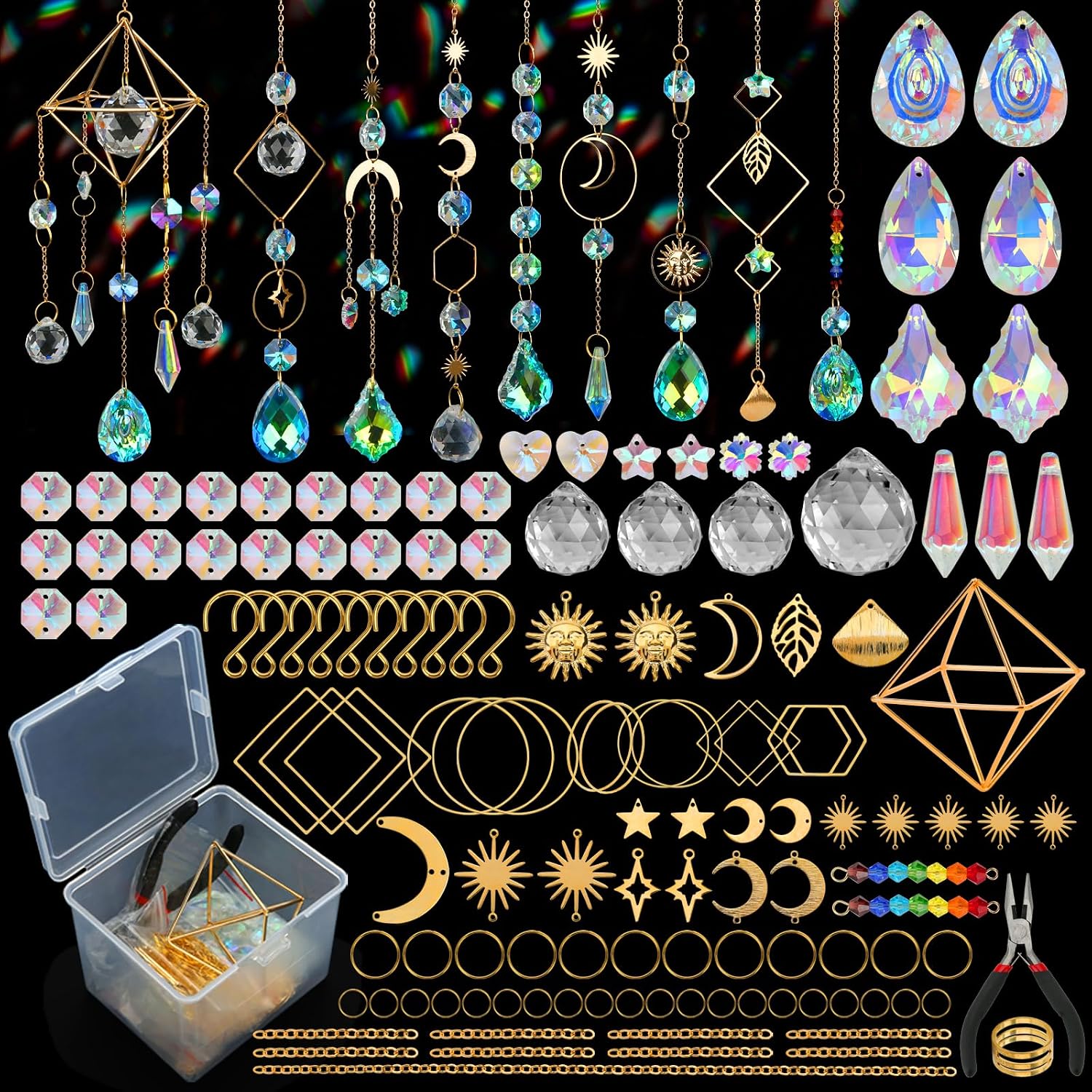 Diy Suncatchers, 400Pcs Sun Catchers Supplies Kit Art And Crafts For Adults