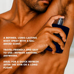 Azulfra Deodorizing Body Spray for Men 3.56 Fl.Oz, Notes of Grapefruit Pineapple and Sandalwood, Long lasting Men's Fragrance Mist