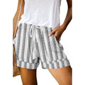 Womens Casual Drawstring Shorts Summer Elastic Waist Shorts Pocketed Pants