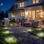 Solar Lights Outdoor Waterproof, 8 Pack Solar Powered Ground Lights Outdoor, Ip68 Waterproof, Anti-Rust, Solar Garden Lights Landscape Lighting For Pathway Yard Lawn Walkway Driveway,Cool White