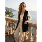 Women'S Sleeveless Vest Blazer Fully Lined Spring Casual Open Front Work Office Tops Jacket Pockets