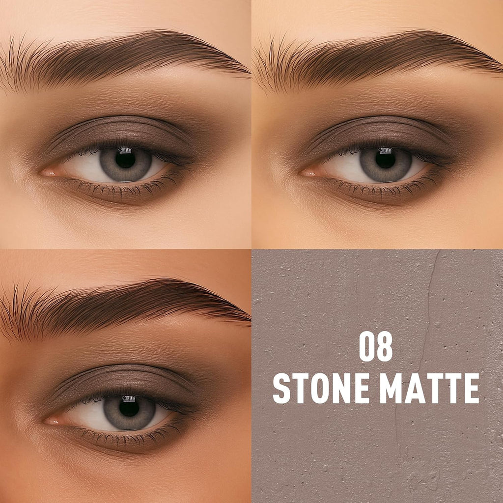 Fv Matte Cream Eyeshadow Stick Waterproof, Long-Lasting Cream Eye Shadow Sticks, High Pigment Easy To Apply Eyeshadow Makeup With Built-In Smudger Stone Matte