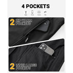 Outdoor Ventures Women'S Lightweight Waterproof Fleece Lined Hooded Softshell Rain Jacket, Warm Windbreaker Long Coat