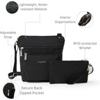 Baggallini Pocket Crossbody Bags For Women 8X8 Small Lightweight Durable Water-Resistant Travel Purse W/Rfid