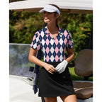 Womens Golf Shirt Short Sleeve Polo Shirts UPF 50+ Tennis Top V-Neck Workout Tops Collared Activewear T-Shirts