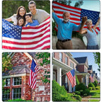 American Flags For Outside 3X5 Ft, Heavy Duty Outdoor Us Flag With Waterproof Embroidered Stars, Sewn Stripes & Brass Grommets For High Wind, Uv Fade Resistant