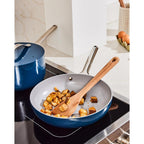 Caraway Nonstick Ceramic Frying Pan (2.7 Qt, 10.5") - Non Toxic, Ptfe & Pfoa Free - Oven Safe & Compatible With All Stovetops (Gas, Electric & Induction) - Navy