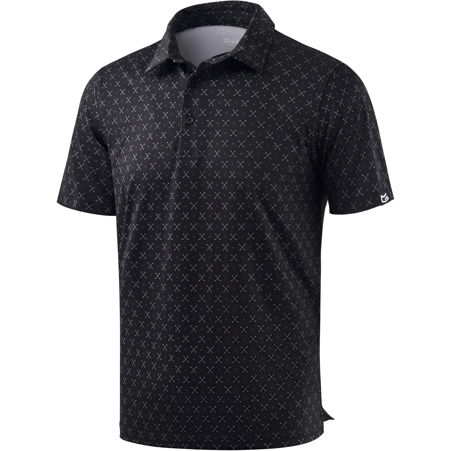 Men'S Golf Shirt Short Sleeve Dry Fit Polo Moisture Wicking Print Collared Golf Shirts For Men Casual Lightweight