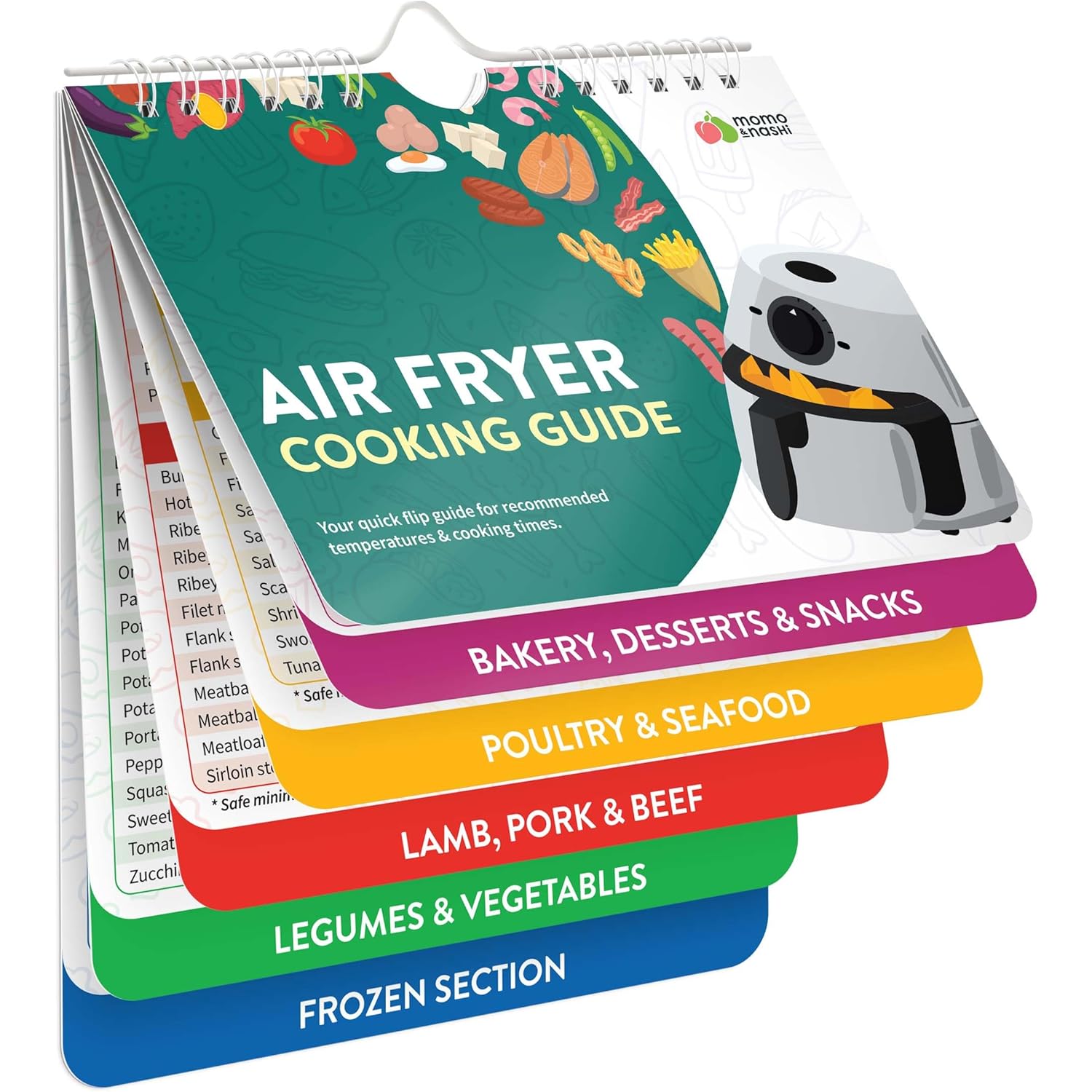 Air Fryer Cheat Sheet Magnets Cooking Guide Booklet - Air Fryer Cookbooks - Air Fryer Liners - Air Fryers Kitchen Gifts Gadgets 2026 - Air Fryer Accessories - Air Fryer Cooking Guide