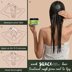 Sauce Deep Conditioning Hair Mask For Dry Damaged Hair, Guacamole Whip (12 Fl Oz) Frizz Control With Avocado, Jarrah Honey, Monoi & Argan Oil