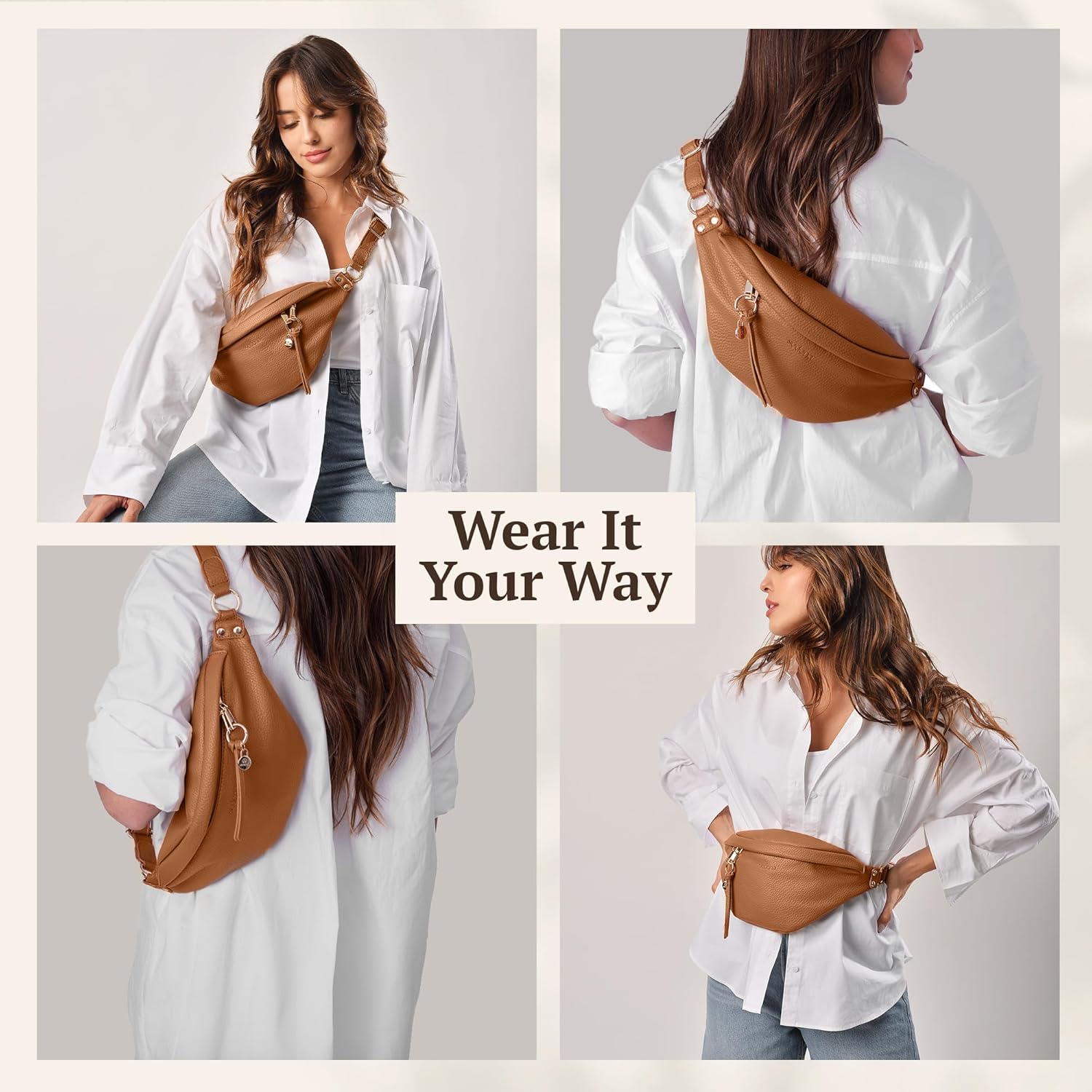 Anti Pickpocket Bag - RFID Crossbody Bag for Travel, Adjustable Strap Multiple Compartments Anti Theft Crossbody Bags for Women Vegan Travel Size Essentials Crossbody Bags for Women Large Size