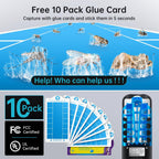 Flying Insect Trap Plug In Mosquito Bug Zapper Indoor Gnat Moth Catcher With 9W Night Uv Light, 10 Sticky Glue Board Refills For Home Office