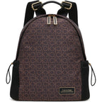 Calvin Klein Jessie Organizational Backpack, Brown/Khaki/Black, One Size
