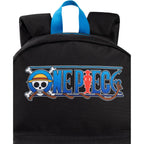 One Piece Luffy Boys Backpack | Black Rucksack With Adjustable Straps | Practical & Organised Luggage Sports School Bag | Anime Game Series Movie Merchandise Gifts For Kids & Teens