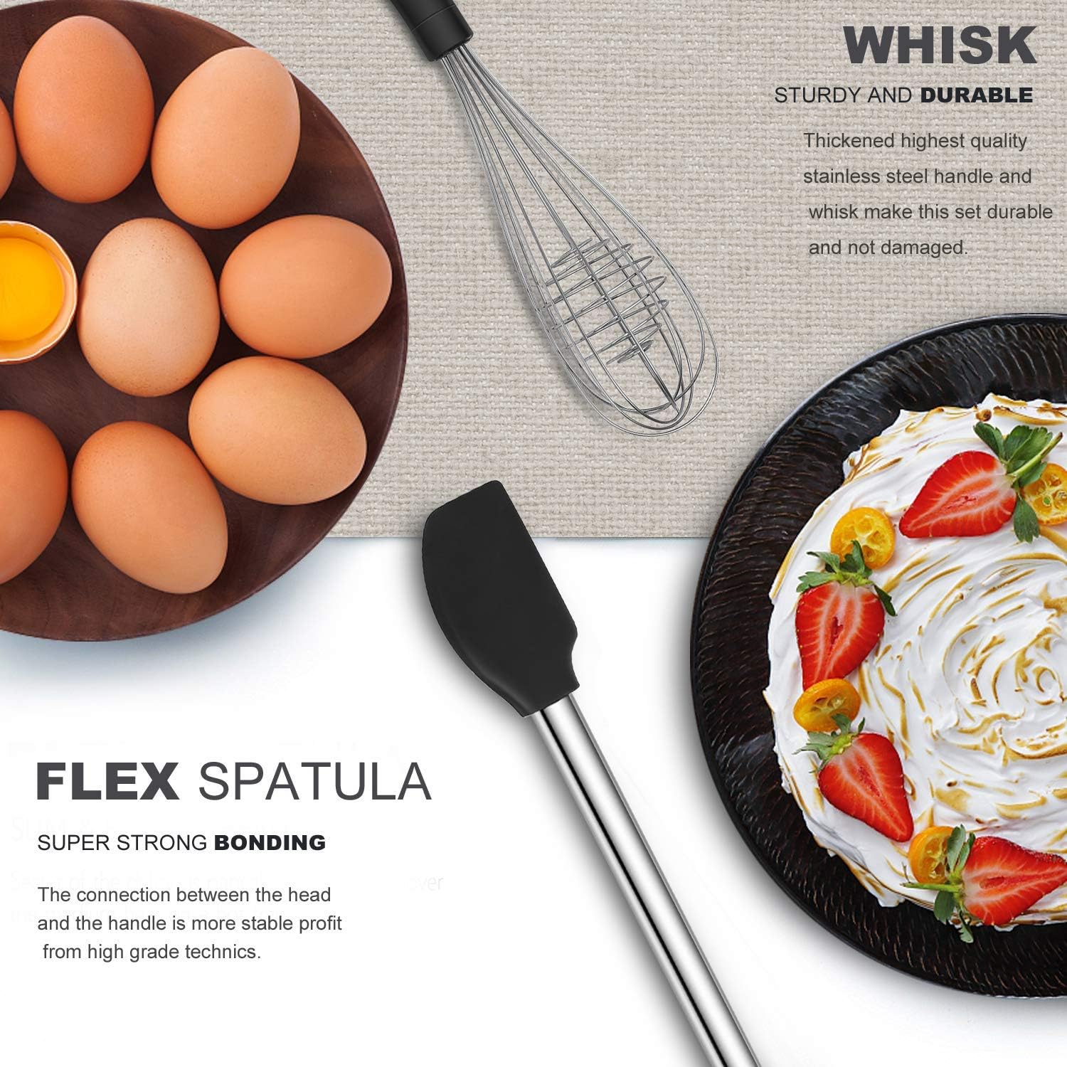 Kitchen Utensil Set-Silicone Cooking Utensils-33 Kitchen Gadgets & Spoons For Nonstick Cookware-Silicone And Stainless Steel Spatula Set-Best Kitchen Tools, Useful Pots And Pans Accessories