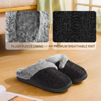 Slippers For Women Fuzzy House Slip On Indoor Outdoor Bedroom Furry Fleece Lined Ladies Comfy Memory Foam Female Home Shoes Anti-Skid Rubber Hard Sole