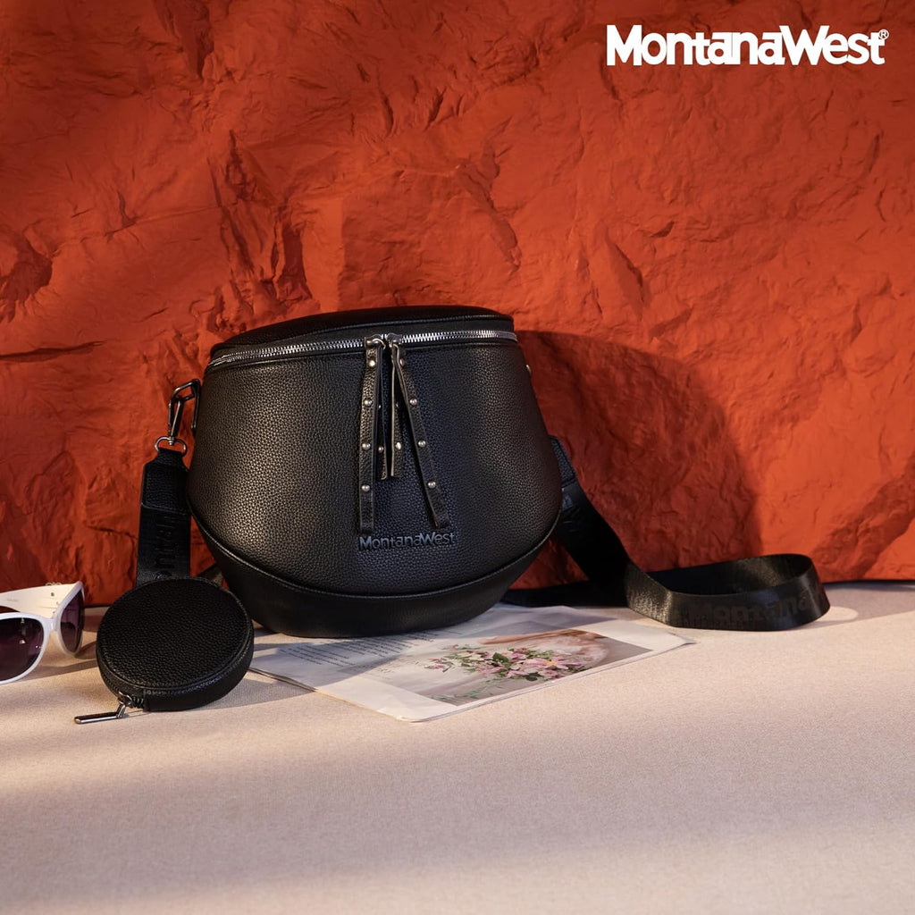 Montana West Crossbody Bags for Women Bum Bag Sling Purse with Adjustable Strap and Coin Purse