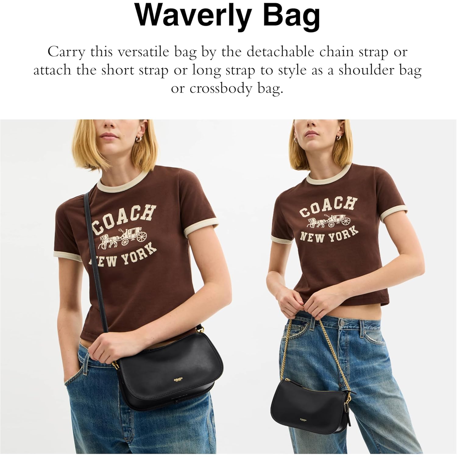 COACH Women's Natural Grain Leather Waverly Bag