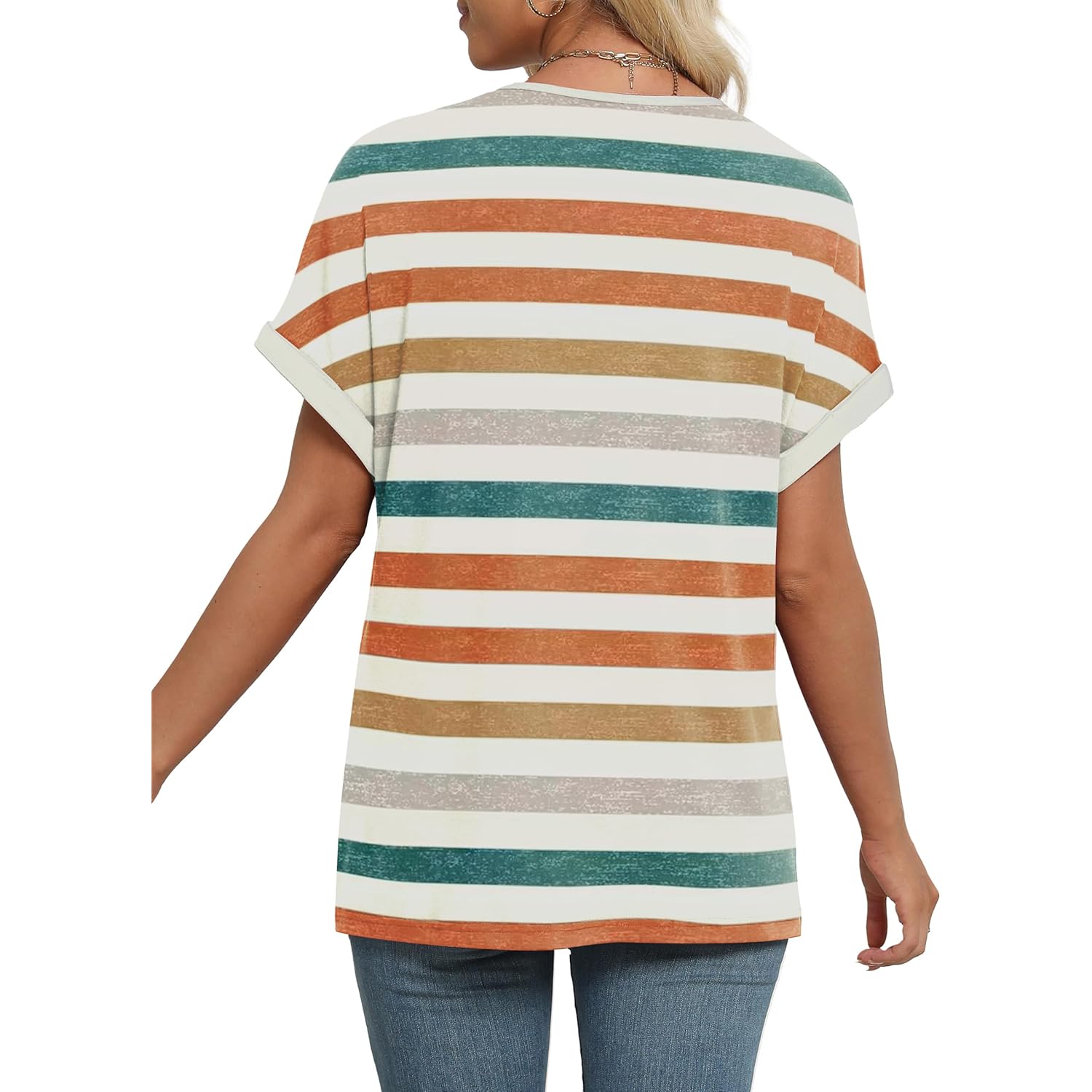 Womens Summer Tops Short Dolman Sleeve Shirts 2026 Fashion V Neck Outfits Clothes