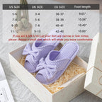 Cute Slippers For Women Indoor And Outdoor Cozy Soft Bow Open Toe Womens Slippers With Memory Foam Anti-Skid Sole Slides Spa Birthday Gifts For Women Mom Her Ladies Bridesmaid