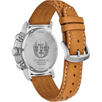 Citizen Eco-Drive Star Wars Men'S Watch, Stainless Steel With Orange Leather Strap, Rebel Pilot, Silver-Tone, 44Mm (Model: Ca4478-56L)