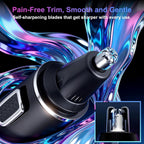 AREYZIN Nose Hair Trimmer for Men,Rechargeable Ear and Nose Trimmer,2026 Professional 2 in 1 Painless Eyebrow & Facial Hair Trimmer with IPX7 Waterproof Dual Edge Blades (Black)