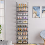Sturdy Metal Organizer For Narrow Closets, Shoe Shelf Stand