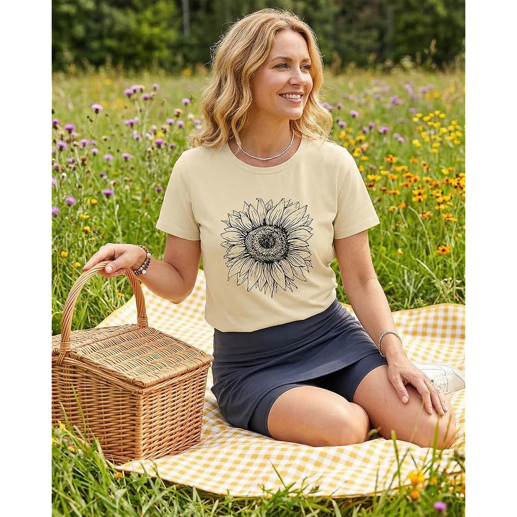 T Shirts For Women Graphic Short Sleeve Tees Summer Crewneck Loose Tops 2026