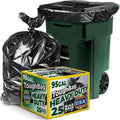 Toughbag 95-96 Gallon Extra-Large Trash Bags, 61X68” Black Garbage Bags, 1.2 Mil Thick (25 Count), Heavy-Duty Outdoor 95 Gallon Trash Bags – For Storage, Custodial, Landscape - Made In Usa