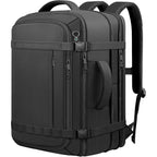 Travel Backpack With Lifetimewarranty,Expandable Carry On Backpack With Cable Access Port,Fits 17.3" Laptop Notebook,Water Resistant Weekender Backpack Business Trips,Daily Travel,Black