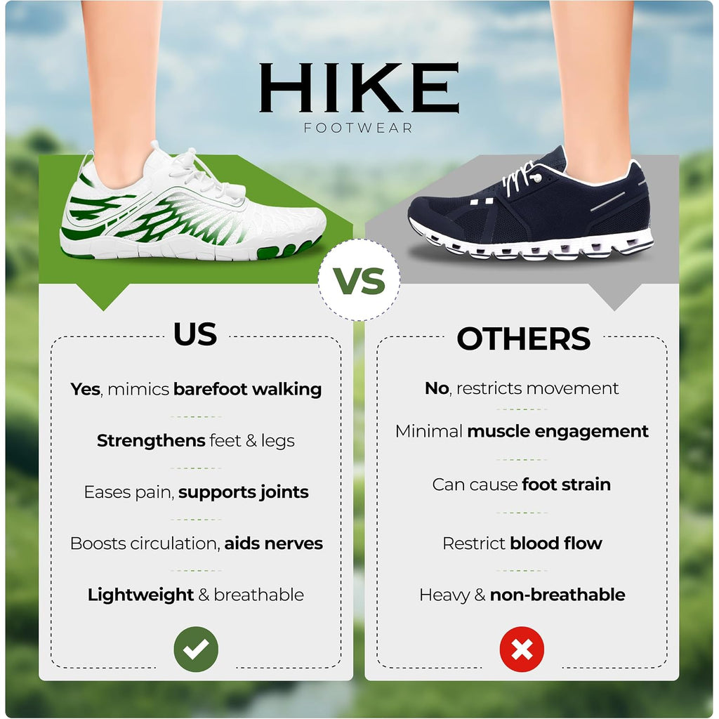 Hike Footwear Hf Signature Healthy & Non-Slip Breathable Barefoot Shoesfor Women Men, Wide Toe Flexible, Lightweight Daily Wear Walking Shoes Unisex