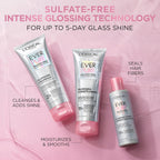 L’Oreal Paris Sulfate Free Glossing Shampoo And Conditioner Set With Glycolic Acid, Provides Intense Glass Shine & Smoothness, Suitable For Dull, Dry, And Color-Treated Hair, Everpure, 13.6 Fl Oz Set