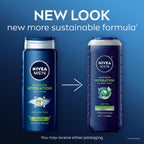Nivea Men Maximum Hydration Body Wash For Dry Skin, Aloe Vera Enriched, 3-In-1 Moisturizing Body Wash, Face And Hair, Paraben Free, Vegan Formula, 16.9 Fl Oz Bottle, Pack Of 3