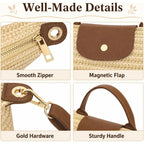Woven Crossbody Bag, Small Black Weave Mini Tote Bag, Designer Crossbody Bags For Women