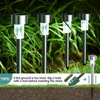 Gigalumi 16 Pack Solar Lights Outdoor Waterproof,Stainless Steel Led Solar Garden Lights For Patio, Lawn, Yard And Landscape(Cold White) | Solar Pathway Lights, Solar Garden Lights For Patio, Lawn, Yard And Landscape Led (Cold White)
