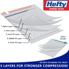 Space Bags Vacuum Storage Bags For Bedding Jumbo Compression 3 Pack Clear For Comforters Blankets (3 Jumbo/Bedding Solo)