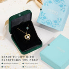 MOOSEA Mothers Day Gifts for Wife, 1-3 Carat Moissanite Heart Pendant Necklaces 925 Sterling Silver with Rhodium Plating Anniversary Birthday Gift for Women Eternity Jewelry Mothers Day Gifts
