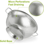 Gulex Colander Stainless Steel 3-Quart, Strainer Kitchen, Dishwasher Safe