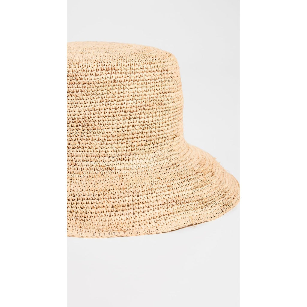 Hat Attack Women's Chic Crochet Straw Bucket Hat Natural