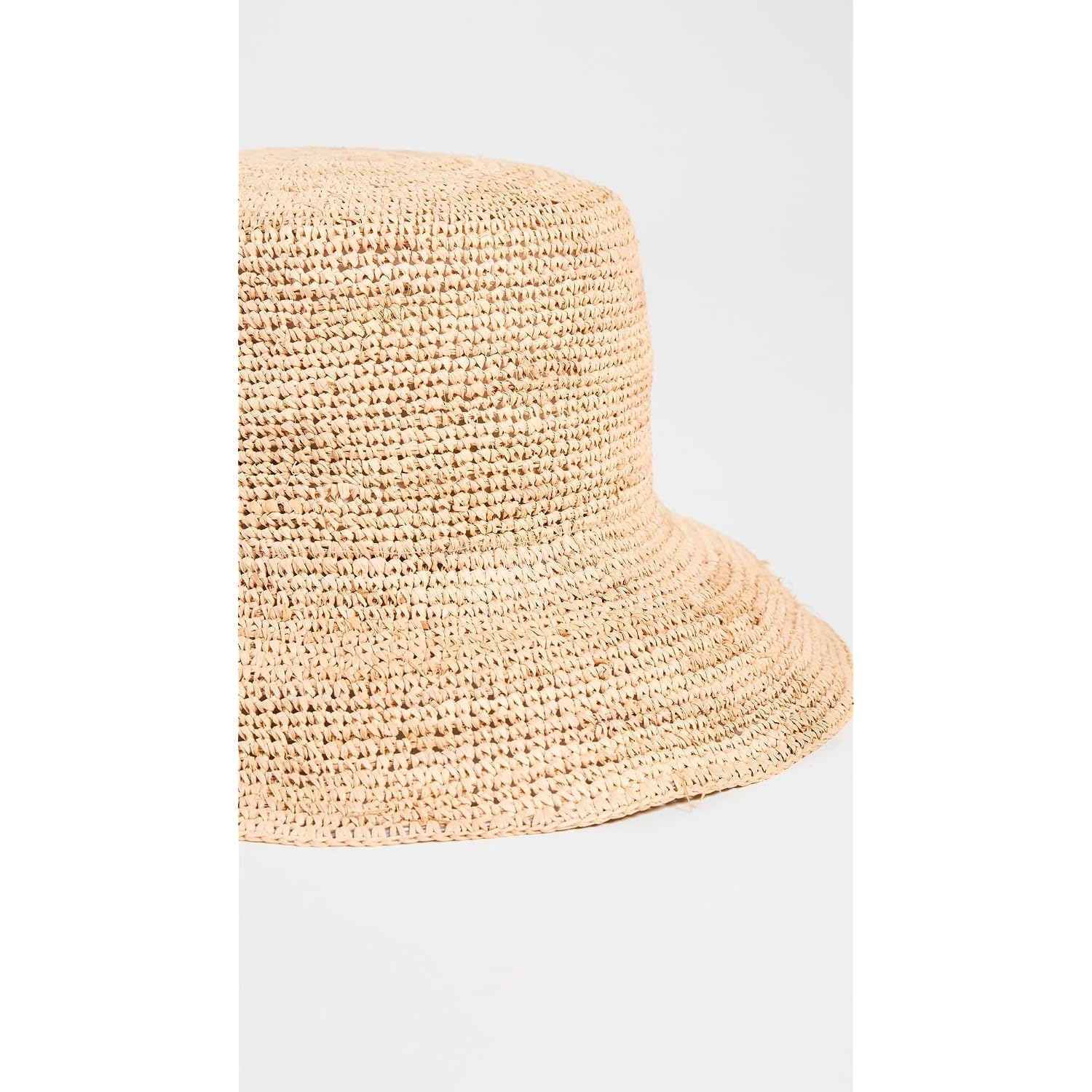 Hat Attack Women's Chic Crochet Straw Bucket Hat Natural