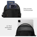 Sharper Image Crossbody Sling Bag For Men And Women, Water Resistant Cross Body Backpack, Chest Bag W/Adjustable Shoulder Strap, Casual Daypack For Outdoor Travel Hiking, Black (Venture Collection)