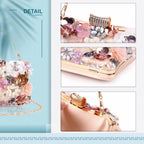Women Clutches Flower Evening Handbag Chain Strap Shoulder Bag