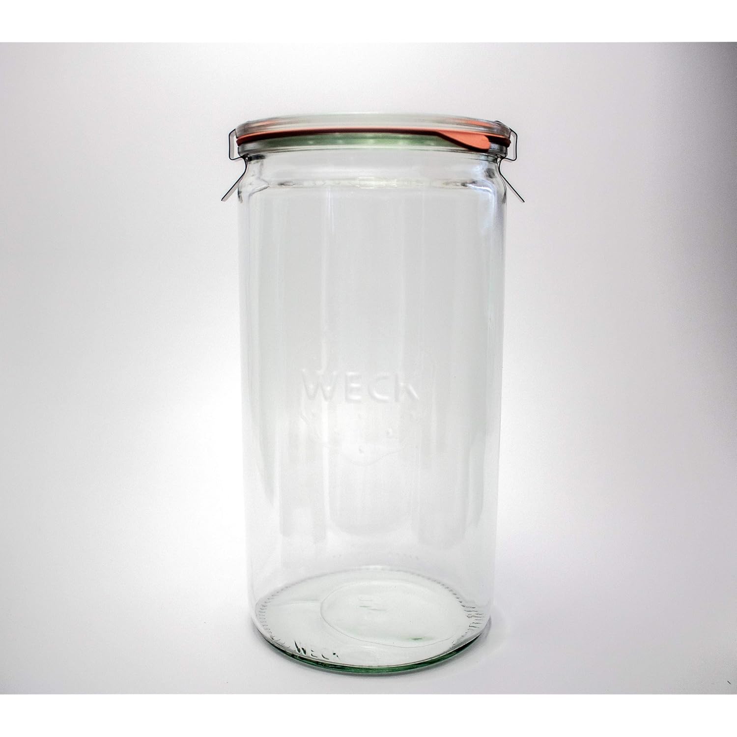 Weck Jar 974 - 1.5L Glass Jars with Large Storage Capacity - Preserving Jars with Airtight Lids Suitable for Pickling - Heat Resistant Canning Jars - Microwave Safe - (1 Jar with Glass Lid) 54 fl. oz