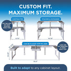 3.0 - Expandable 2 Tiered Spice Rack Organizer For Cabinet & Pantry - Kitchen Seasoning Organizer - Cabinet Spice Racks For Inside Cabinets (Spicy Shelf Premium) - Home Organization