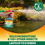 Off! Backyard Bug Control Pretreat, 32 Oz, Outdoor Bug Treatment, Covers Up To 16,000 Sq. Ft., Kills For Up To 8 Weeks, With A Convenient Hose Connection