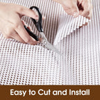 Shelf Liner For Kitchen Cabinet, Drawer Liners Non Slip Non Adhesive Thick Mat, Breathable Dresser Pantry Bathroom Protector, White, 12" X 120"