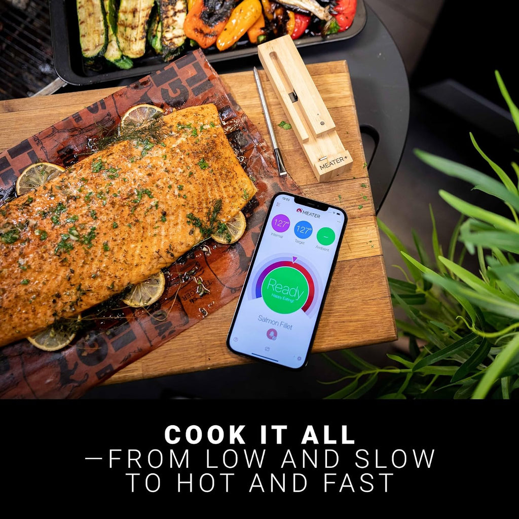Meater Plus: Smart Bluetooth Wireless Meat Thermometer Digital | Bbq, Grill, Oven, Smoker, Air Fryer, Kitchen | Perfect For Steak, Chicken, Turkey, And More | Delicious Recipes In App