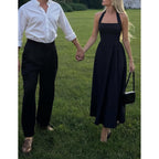 Zesica Women'S Summer Sleeveless Halter Midi Dress 2026 Off Shoulder High Waist Flowy Formal Wedding Guest Long Dresses