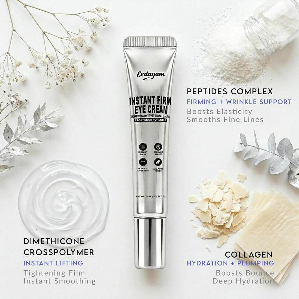 Instant Eye Tightener Cream – Anti Aging Eye Treatment For Eye Bags & Wrinkles – Instant Face Lift Effect For Under Eye Puffiness, Fine Lines & Tired Eyes – 5-Minute Firming Formula – 15Ml