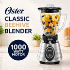 Oster Classic Series Heritage Blender With 6-Cup Glass Jar, 1000 Peak Watts, 600 Rated Watts, Stainless Steel Countertop Blender